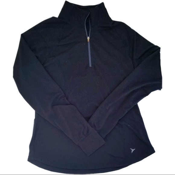 Black 1/4 Zip Pullover Top & Print Active Legging - Picture 2 of 8